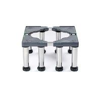Socle réglable en acier inoxydable pour lave-linge - Extensible de 45 à 70 cm, hauteur de 24 à 27 cm, compatible avec sèche-linge, réfrigérateur, congélateur et climatiseur vertical(8 legs)