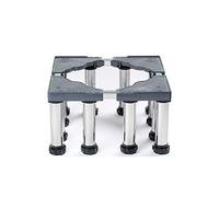 Socle réglable en acier inoxydable pour lave-linge - Extensible de 45 à 70 cm, hauteur de 24 à 27 cm, compatible avec sèche-linge, réfrigérateur, congélateur et climatiseur vertical(12 legs)