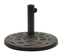 Socle Rond de Parasol Polyrésine 19 kg Bronze Pied de Parasol Support vidaXL