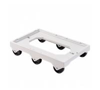 Socle rouleur 6 roues - axe acier - gris