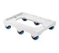 Socle rouleur 6 roues silence - axe acier Gris