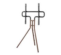 Socle TV "Design chevalet", 191cm (75"), hteur var., asp. bois, noyer