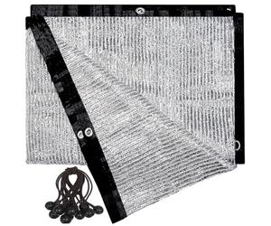 soclerg UNIUP Tissu d'ombrage 70% Aluminium pour Brise-Vue pour Animal Domestique - Housse de Protection pour pergola de Jardin avec œillets et élastique à Boule - 2 x 2,4 m