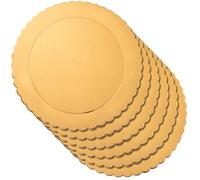 Socles à gâteau VILDE - Double face dorée - 26 cm - Lot de 6 - Carton épais