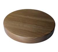 Socles circulaires en bois massif finition vernis chêne épaisseur 3 cm diamètre 24 x 3 cm