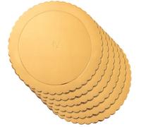 Socles pour gâteaux VILDE - Double face doré - 30 cm - Lot de 6 pièces