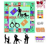 SOCLING Adulte Coquin,Adult Opoly,Couple Adult Opoly,Couple Board Game Board Game for Adults,Bedroom Games for Couples,Relationship Card Game,Conversation Cards Couples