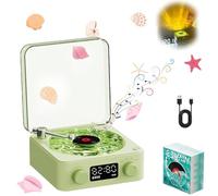 SOCLING Aura Vinyl Enceinte,The Waves Vinyl Player,Waves Vintage Vinyl Record Player Bluetooth Speaker,Wireless Bluetooth Speaker Stereo Sound Sleep Aid,Waves Retro Vinyl Record Player