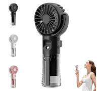 SOCLING Brumisateur Ventilateur Portable,ventilateur Portable Brumisateur,Mini Rechargeable Mist Spray Fan,Adjustable Speed Personal Cooler for Camping, Indoor Desk, Backpack, Outdoor Event-C
