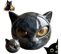 SOCLING Luxury Black Cat Stone Sculpture,flairgifts Luxury Black Cat Stone Sculpture,Sculpture De Chat Noir De Luxe en Pierre,Cute Desktop-Ornamente Sculpture Gifts,Mementofor Mini Tiny Cat-1pcs