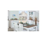 SOCOA - Ensemble Table 160cm + Buffet + Vaisselier 4 Portes -
