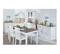 SOCOA - Pack Table 160cm + 2 Buffets + Vaisselier 4 Portes -