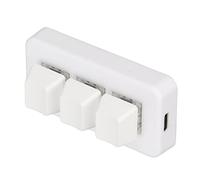 Socobeta 1 Clavier à 3 Touches, Clavier Macro Programmable rétroéclairé RVB avec Interface USB et Plug and Play, Mini Mécanique à 3 Touches pour Ordinateur (Blanc)