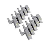 Socobeta 10 PCS Charnière Led Capteur Lumière Charnière Universelle Led Lumières pour Placard Armoire Armoire De Cuisine Veilleuse (blanc froid)