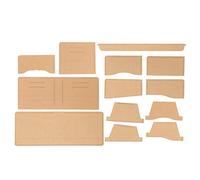 Socobeta 13pcs Acrylique Portefeuille Modèle Acrylique en Cuir Pochoir Guide de Coupe pour Bricolage en Cuir Artisanat Outils de Coupe