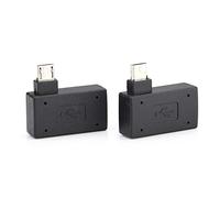 Socobeta 2 pièces Adaptateur USB USB 2.0 Femelle à mâle Adaptateur Micro OTG 90 degrés Gauche 90 Adaptateur coudé à Droite