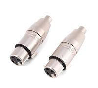 Socobeta 2 pièces XLR vers Adaptateur XLR 3 Broches Femelle vers Femelle Audio Microphone connecteur Micro