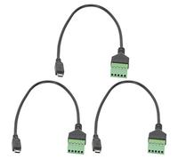 Socobeta 3pcs Adaptateur de bornier à vis USB 5 Broches mâle à 5 Broches connecteur à vis