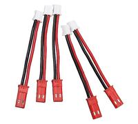 Socobeta 5PCS Ph2.0 2p à Jst Adaptateur Câble Mâle à Mâle Télécommande Batterie Extension Câble Pièces De Rechange pour Axial Scx24 1/24 Rc Track Car