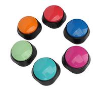 Socobeta 6PCS Boutons D'Enregistrement Vocal, 30 Secondes ABS Boutons Parlants Enregistrables Buzzer de Dressage pour Animaux de Compagnie pour Chien Chat Communication Apprentissage