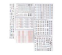 Socobeta 7 Feuilles de Poupée Stickers Cartoon Argile Artisanat Stickers DIY Clay Art Stickers for Ball Joint Doll Doy Clay Doll Making