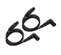 Socobeta Adaptateur de Câble de Microphone XLR avec Réduction de Bruit Supérieure pour Mélangeur de Haut-parleurs, 2 Câbles de Micro XLR Mâle à Femelle à 3 Broches XK042L (#1)