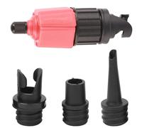 Socobeta Adaptateur de Valve, Fixation de Convertisseur de Pompe à Air, étanchéité Solide, Anti-Fuite, pour Planche à Pagaie, Lit de Bateau Gonflable, Nylon + Alliage D'aluminium, Noir + Rouge,