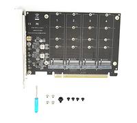 Socobeta Adaptateur M.2 NVMe vers PCIe X16, 4 Ports, Convertisseur D'extension de Lecteur de Disque Dur pour SSD (ph44)