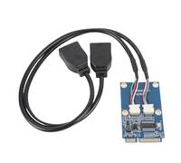 Socobeta Adaptateur MPCIE vers Double USB, Solution de connectivité Polyvalente pour Ordinateurs Portables, Transfert de Données Stable, 1 unité