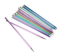 Socobeta Aiguilles à Tricoter Super Longues et Durables pour Crocheteurs, 10 Paires D'aiguilles en Aluminium pour Tricoter des Chaussettes, des Chapeaux, des écharpes, Tailles 3 Mm à 10 Mm pour