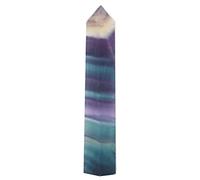 Socobeta Baguette de de Fluorite Naturelle, Pierre de Guérison pour le Nettoyage énergétique et la Méditation de Croissance Spirituelle pour la Décoration Intérieure (70mm-75mm)