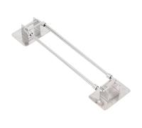 Socobeta Barre de Rangement d'angle de Douche pour Camping-Car, Tige Réglable en Acier Inoxydable pour Une Organisation Sécurisée de la Salle de Bain, 2 Pièces de Protection D'étagère Extensible