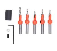 Socobeta Bites de Forage de Comptoir, Boîte de Rangement en Plastique à Tige Rond 5pcs Taille Standard Bit de Compteur de Hauteur Réglable