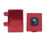 Socobeta Boîte d'équipement de Voiture RC, RC Boîte de Protection Protectrice en Aluminium en Alliage Léger Robuste et Durable scellé avec Vis de Mise à Niveau (Rouge)