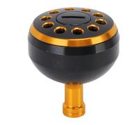 Socobeta Bouton de Poignée de Pêche en Alliage D'aluminium de 38mm, Poignée Ergonomique Antidérapante, Moulinet de Baitcasting, Accessoire modifié pour la Pêche en Mer (Or Noir)