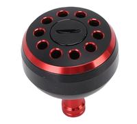 Socobeta Bouton de Poignée de Pêche en Alliage D'aluminium de 38mm, Poignée Ergonomique Antidérapante, Moulinet de Baitcasting, Accessoire modifié pour la Pêche en Mer (Noir Rouge)