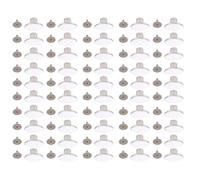 Socobeta Boutons Durables en Acier Inoxydable pour le Réglage des Pantalons, 50 Ensembles de Boutons Blancs de 17mm avec Vis en Fer pour la Décoration de Sacs à Vêtements