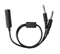 Socobeta Câble Adaptateur de Casque D'hélicoptère U174 vers L'aviation Générale, Convertit Les écouteurs David Clark AVCOMM pour Avion à Double Prise