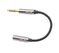 Socobeta Câble Adaptateur pour Casque plaqué Or 4,4 Mm Mâle équilibré vers Cordon Femelle Stéréo 3,5 Mm pour Les Amateurs de Musique avec Matériau de Base OFC Noir