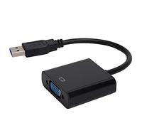 Socobeta Câble Adaptateur USB3.0 vers VGA, Convertisseur HD 1080P pour Moniteur, Projecteur et TV, Extension de L'affichage Depuis Un Ordinateur Portable et de Bureau (Noir)
