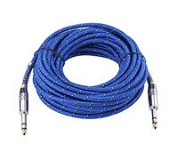 Socobeta Câble audio 6,35 mm stéréo mâle à mâle câble audio pour guitare électrique mélangeur stéréo(10 mètres)