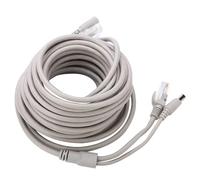 Socobeta Câble CCTV Ethernet RJ45 + DC pour caméras IP Système NVR 10Mbps/100Mbps 5M/10M/15M/20M(10 M)