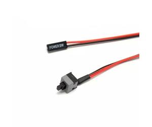 Socobeta Câble de Commutation de Réinitialisation Instantanée de Haute qualité, 2 Broches, pour Redémarrage du PC, Connecteur de Commutateur D'alimentation de la Carte Mère dans le Châssis ATX