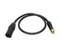 Socobeta Câble de Prise XLR Mâle vers AV, Connecteurs Plaqués or de Haute qualité pour équipement, 0.5m, Noir