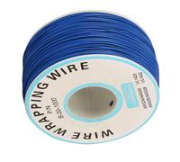 Socobeta Câble en Cuivre plaqué 30AWG, Isolation 1 Rouleau à Plis Single Fil Strand pour Planche à Pain pour la Carte Mère avec Bobine en Plastique (Bleu)