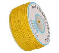 Socobeta Câble en Cuivre plaqué 30AWG, Isolation 1 Rouleau à Plis Single Fil Strand pour Planche à Pain pour la Carte Mère avec Bobine en Plastique (Jaune)