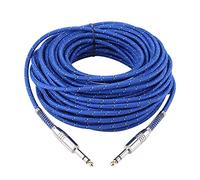 Socobeta Câble stéréo mâle à mâle 6.35mm câble Audio stéréo mâle à mâle pour Guitare électrique mélangeur stéréo(20M)