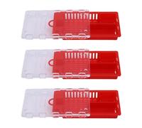 Socobeta Cage de Transport Queen Bee, Matière Plastique de qualité (Rouge) | Compact et portable, Couvercle d\'observation transparent, Idéal pour l\'apiculture