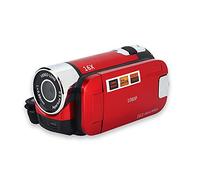 Socobeta Caméscope Numérique Caméra Vidéo Caméscope 16x HD 32g Carte Mémoire Externe Rotation de 270°(Rouge)