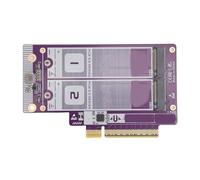 Socobeta Carte Adaptateur Double M.2 NVMe pour des Performances à Haute Vitesse avec Interface PCIe 5.0 X8 pour Les Versions de Bureau